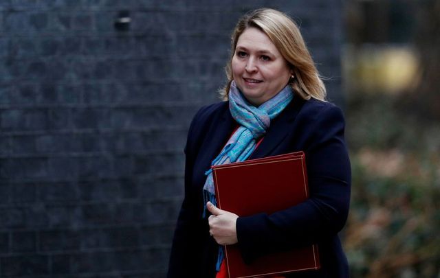 Britain\'s Northern Ireland Secretary Karen Bradley arrives or the weekly cabinet meeting at 10 Downing Street in London on January 15, 2019.