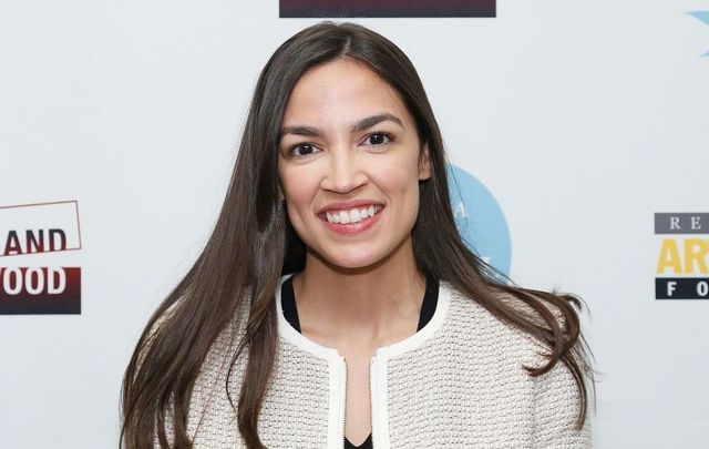 US Representative Alexandria Ocasio-Cortez attends the 2019 Athena Film Festival closing night film, \'Knock Down the House\' at the Diana Center at Barnard College on March 3, 2019, in New York City.