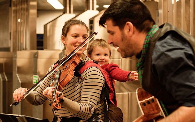 Naomi Morse and Emmet McGowan, with baby Ronan. 