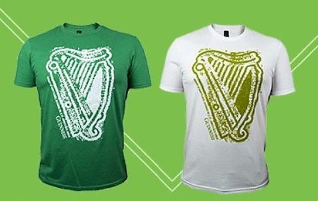 Guinness has got you covered for St. Patrick\'s Day with these green and white t-shirts