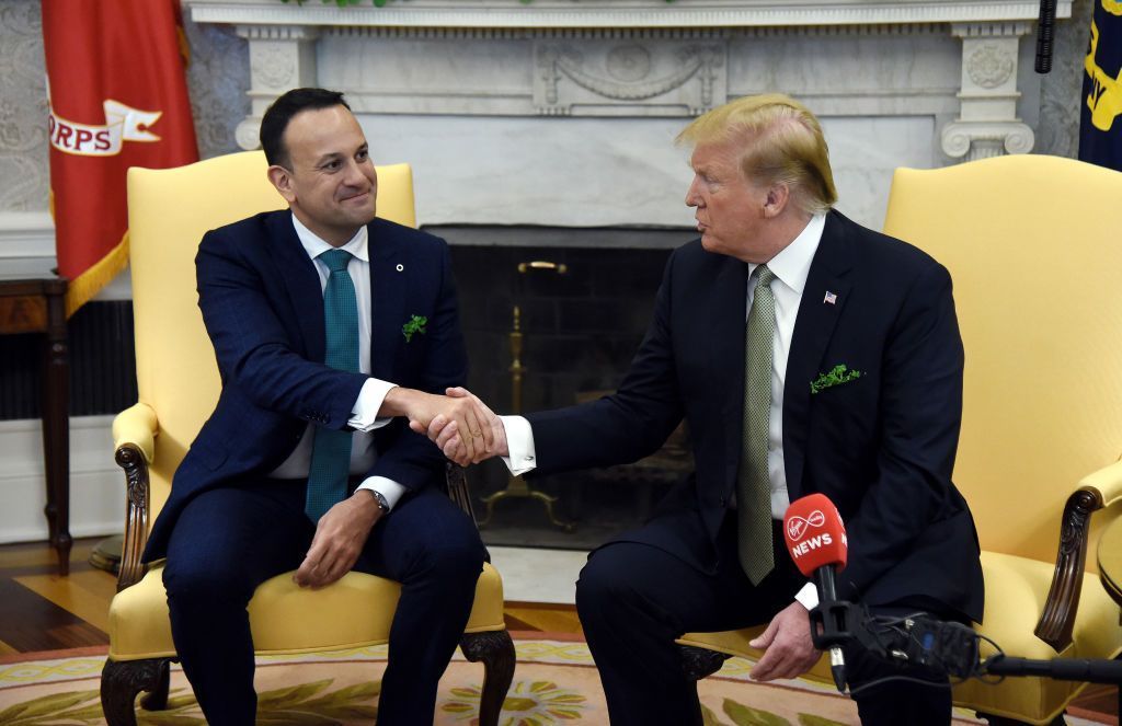 Watch live as Irish leader presents President Trump with bowl of shamrock