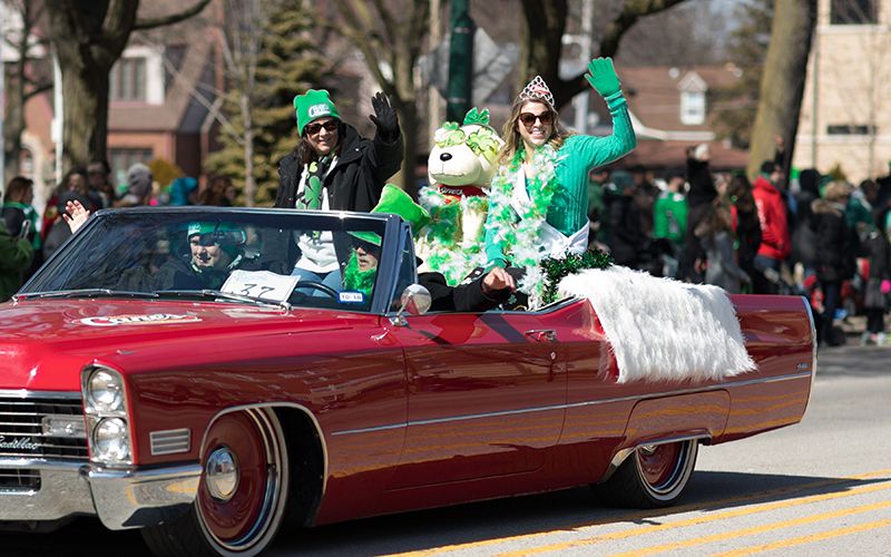 Fascist hate propaganda posted along Chicago St. Patrick’s Day parade route