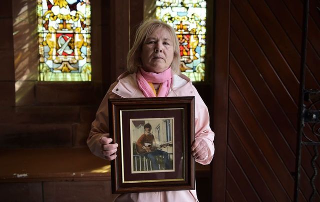 Family members of Bloody Sunday victims grieve. 