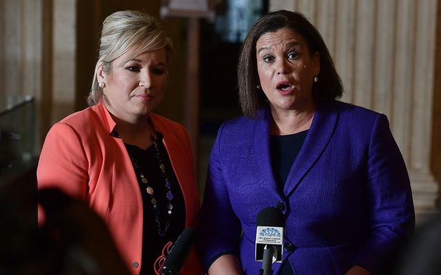 Sinn Fein leaders Michelle O\'Neill and Mary Lou McDonald.