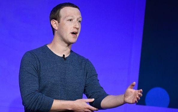 Facebook CEO Mark Zuckerberg speaks during a press conference in Paris on May 23, 2018.