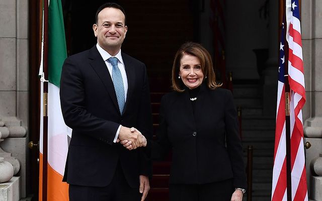 Irish Taoiseach (Prime Minister) Leo Varadkar and US House Speaker Nancy Pelosi.