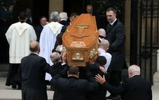 Theresa May, Leo Varadkar hear passionate plea for peace at Lyra McKee's funeral