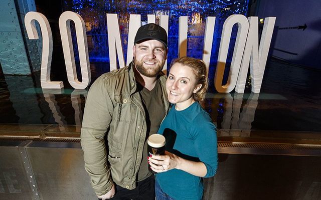 Chris Coen from Tipp and Maria Christian from New York became the 20 millionth visitors to the Guinness Storehouse.