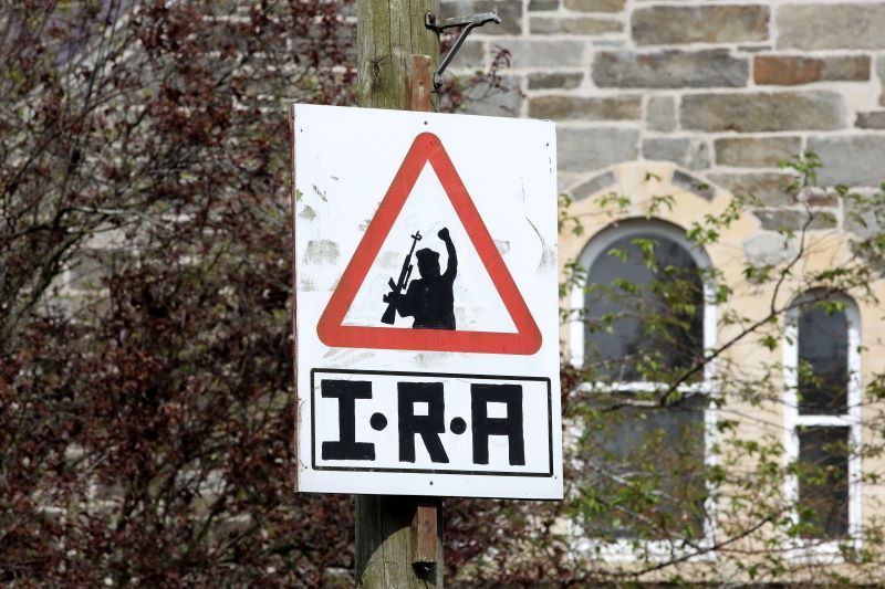 An IRA sign in Derry - New pro-IRA graffiti appeared in the wake of Lyra McKee's death An IRA sign in Derry - New pro-IRA graffiti appeared in the wake of Lyra McKee's death