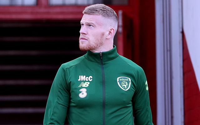 Ireland international soccer player James McClean in the Republic of Ireland tracksuit