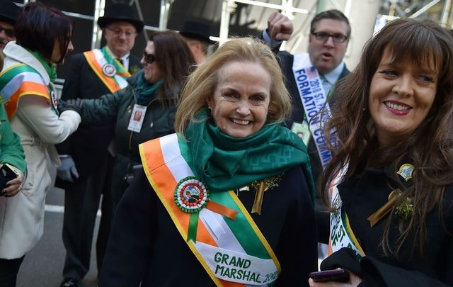 Grand Marshal Loretta Brennan Glucksman attends the 2018 New York City St. Patrick\'s Day Parade on March 17, 2018, in New York City. 