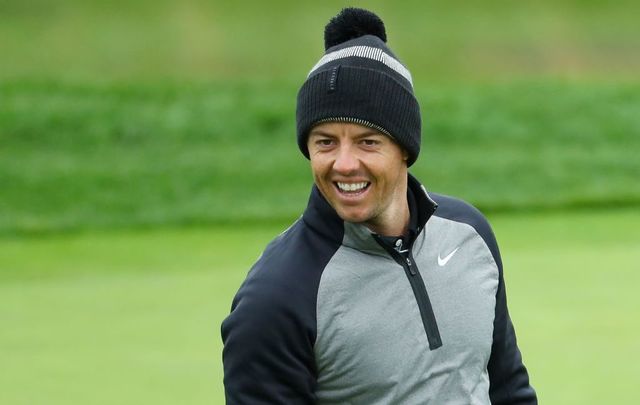 Rory McIlroy of Northern Ireland looks on during a practice round prior to the 2019 PGA Championship at the Bethpage Black course on May 13, 2019, in Bethpage, New York.