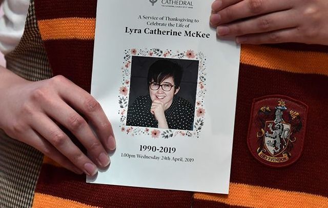 The funeral Mass pamplet of Lyra McKee.