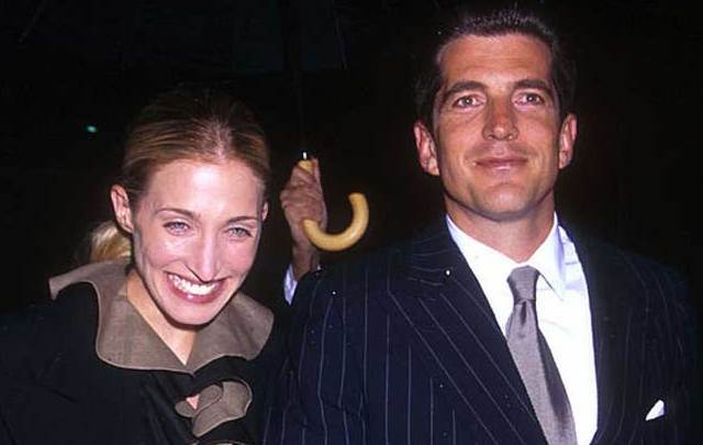 John F Kennedy Jr and Carolyn Bessett in New York in May 1999.