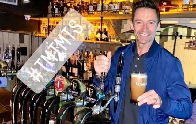 The Guinness-loving Hugh Jackman got to experience is his first ever Irish pint of Guinness this week in Dublin.