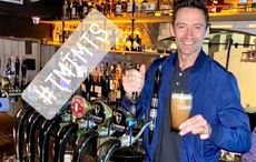 Sláinte! Hugh Jackman had his first Irish pint of Guinness in Dublin this week