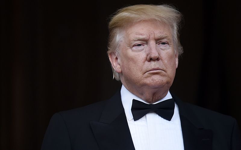 US army veterans protest Donald Trump in Ireland