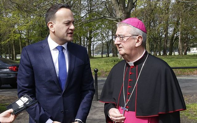 Irish leader Leo Varadkar and Dublin\'s Archbishop Diarmuid Martin.