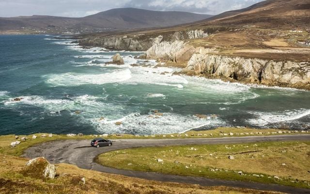 This car on Achill Island evaded the traffic jam! 