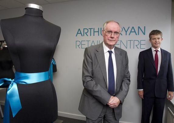 Arthur Ryan and George Weston chief executive ABF PLC at the opening in DIT of The Arthur Ryan Retail Centre.