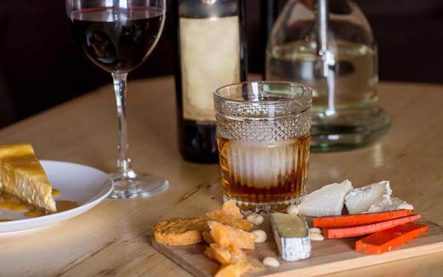 Cheese and alcohol -- a delicious match.