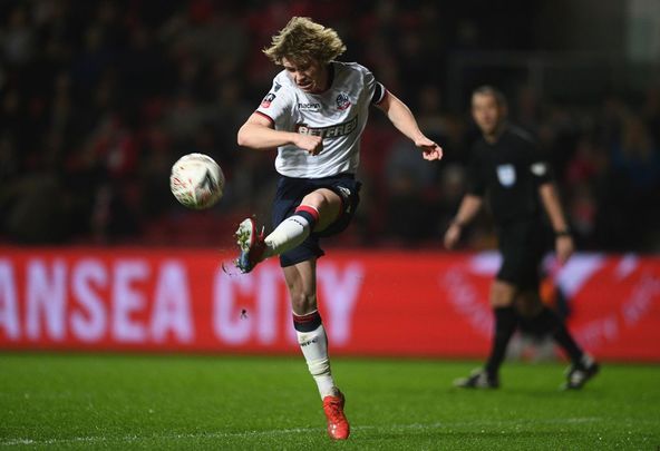 Luca Connell of Bolton Wanderers during the FA Cup Fourth Round match between Bristol City and Bolton Wanderers at Ashton Gate on January 25, 2019, in Bristol, United Kingdom.