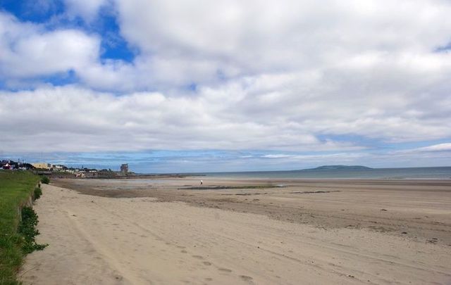 Portmarnock Beach, where the Irish American heroes rescued a young girl.