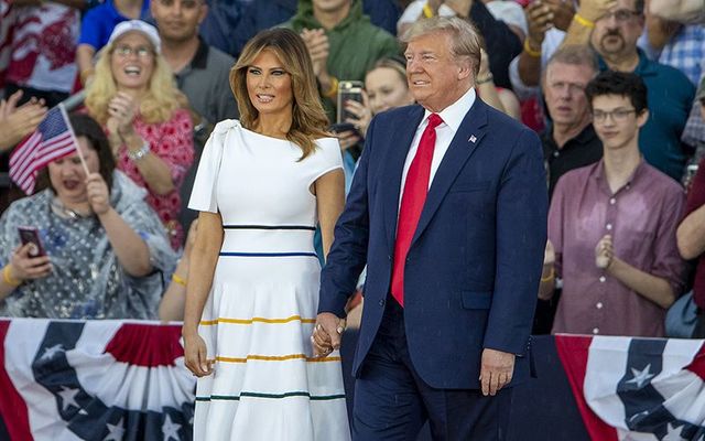 President Donald J Trump and the First Lady Melania on July 4th 2019.