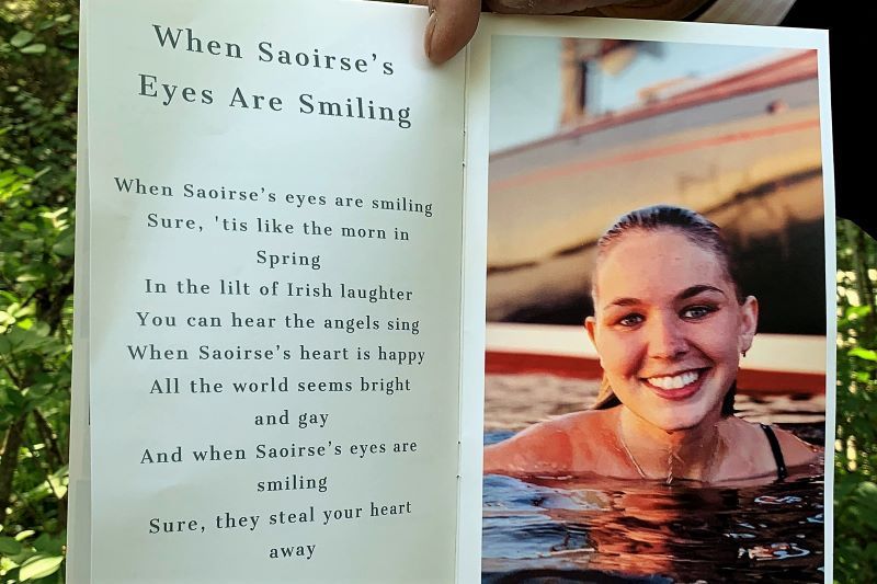 Saoirse Kennedy Hill remembered with Irish poem during private funeral