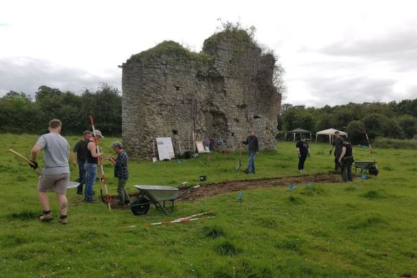 The excavation team getting to work at the site in Beamore, Co Meath in July 2019.