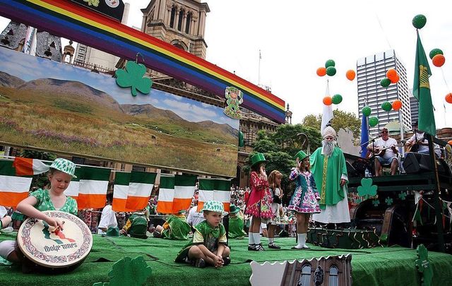 Members of the Penrith Gaels float take part in the annual St Patrick\'s Day parade in Sydney\'s CBD on March 21, 2010, in Sydney, Australia. The festival, with more than 70 floats and representation from all 32 counties of Ireland, marks the national day of Ireland, celebrated on March 17.