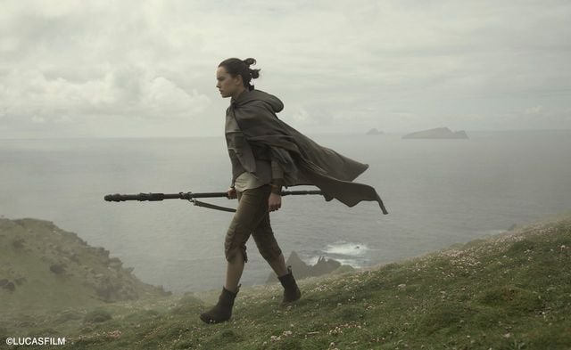 \"Star Wars: The Last Jedi\": Daisy Ridley on Skellig Michael, off County Kerry.