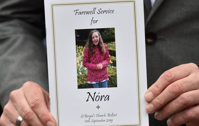 The funeral for 15-year-old Nora Quoirin was held on September 10 in South Belfast