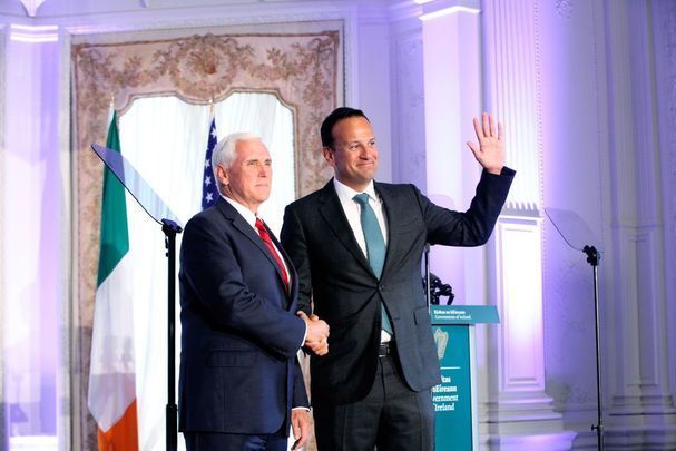 US Vice President Mike Pence and Irish leader Leo Varadkar.