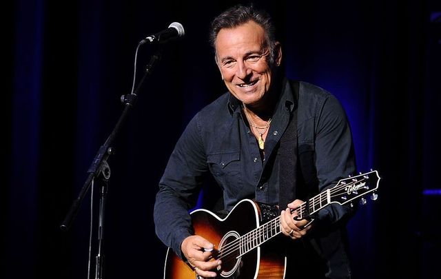 Musician Bruce Springsteen performs on stage at the New York Comedy Festival and the Bob Woodruff Foundation\'s 9th Annual Stand Up For Heroes Event on November 10, 2015, in New York City.