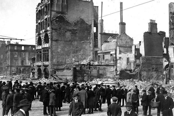 Sackville Street in Dublin in April 1916.