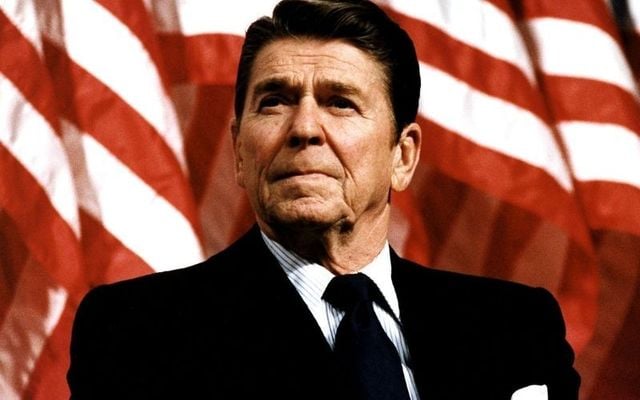 US President Ronald Reagan.