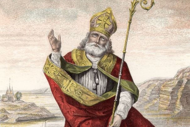 Saint Patrick converted much of Ireland from paganism and Druidism to Christianity.