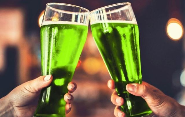 Green beer for St. Patrick\'s Day was first unveiled in 1914 New York City.