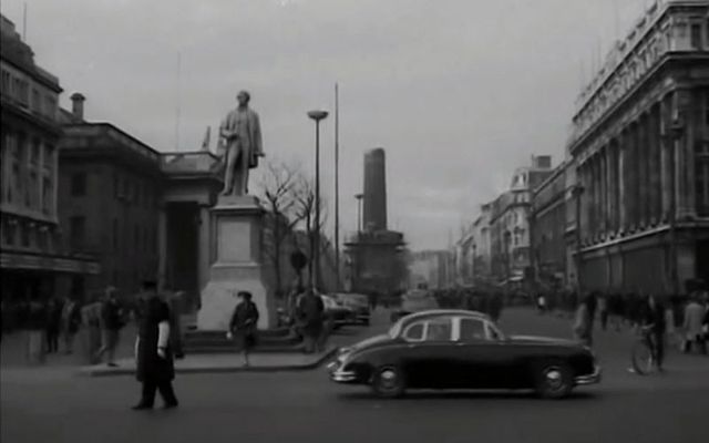 The stump of Nelson\'s Pillar, on Sackville Street (Now O\'Connell Street). It took 157 years, but the demolition finally happened.