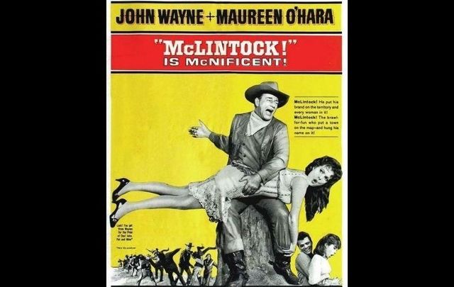 John Wayne and Maureen O\'Hara in McLintock!