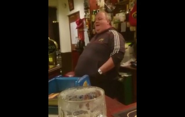 Cork man John Horgan singing “Bright Blue Rose” as he serves his locals goes viral on Facebook.
