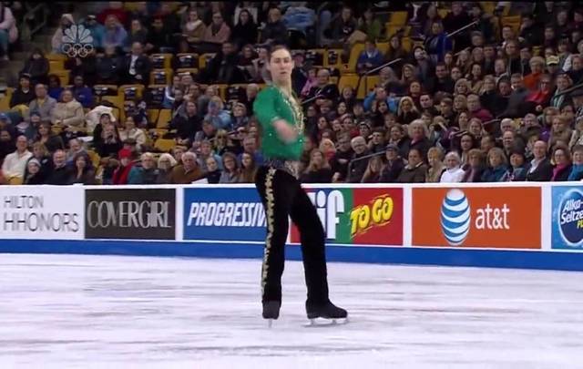 Figure skater Jason Brown performs to Reel Around the Sun from Riverdance.