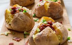 Baked potato, grated Cheddar cheese and Ballymaloe relish recipe