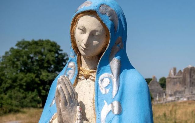 Ann Lovett and her child were buried near the spot where she gave birth alone in a church grotto in Co Longford, Ireland.