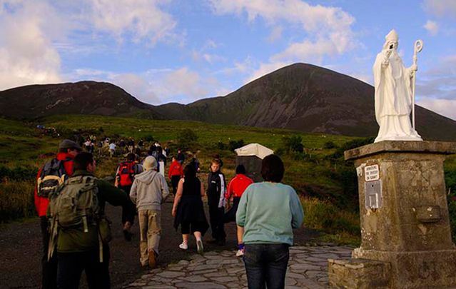 Rare megalithic engraving or prehistoric ornamentation found on County Mayo pilgrimage route,  Croagh Patrick.
