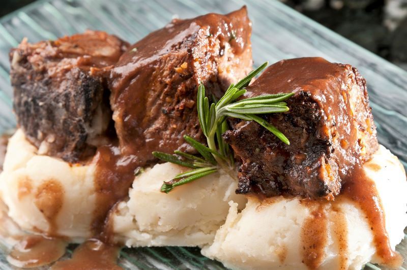 Guinness braised short ribs and horseradish mashed potatoes recipe