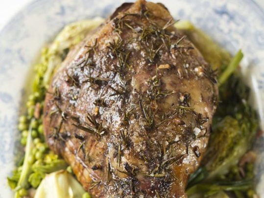 Roast Lamb with Rosemary and Garlic