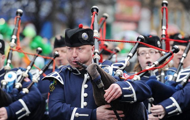 Members of the Fire Department of New York band take part in the main St Patrick's Day Parade. When you think of Irish America it’s hard not to also think of New York.