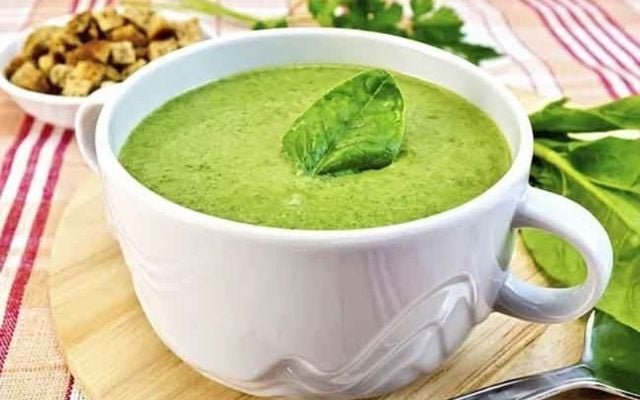 Go healthy with this green spring soup.
